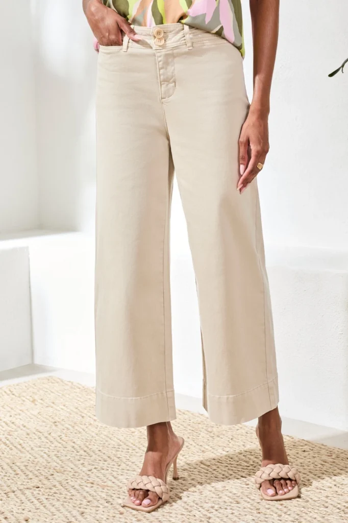 Tribal 2304O Comfort Stretch High Rise Palazzo Trousers