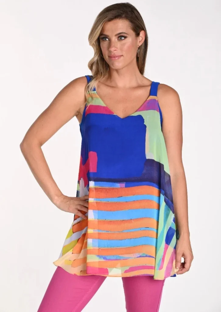 Frank Lyman 241123 Blue/Multi Tunic