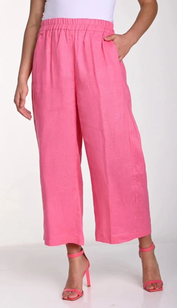 Frank Lyman 241359U Fuchsia Linen Mix Trousers