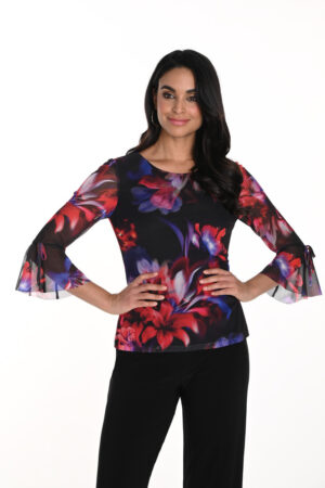 Share Frank Lyman 243159 Red/Multi Floral Print Top