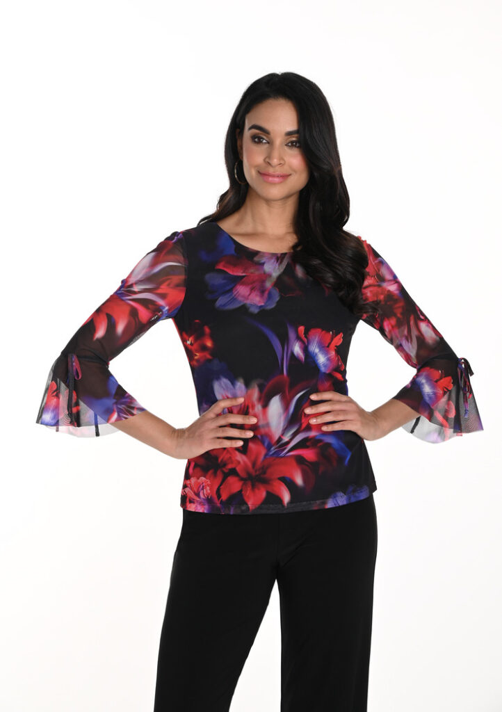 Share Frank Lyman 243159 Red/Multi Floral Print Top