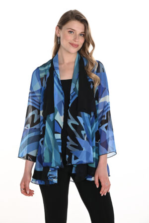 Frank Lyman 256326 Blue/Multi Chiffon Cover-Up