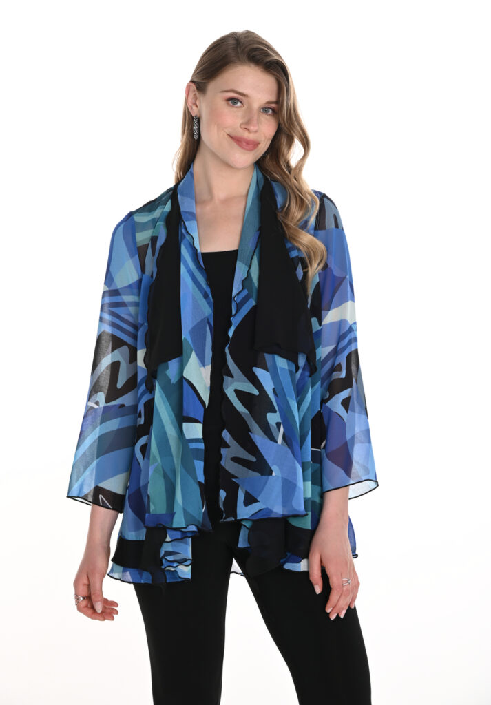 Frank Lyman 256326 Blue/Multi Chiffon Cover-Up
