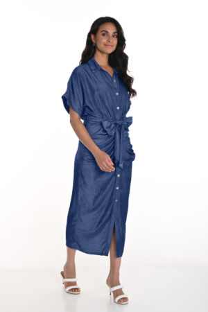 Frank Lyman 256429 Blue Shirt Dress