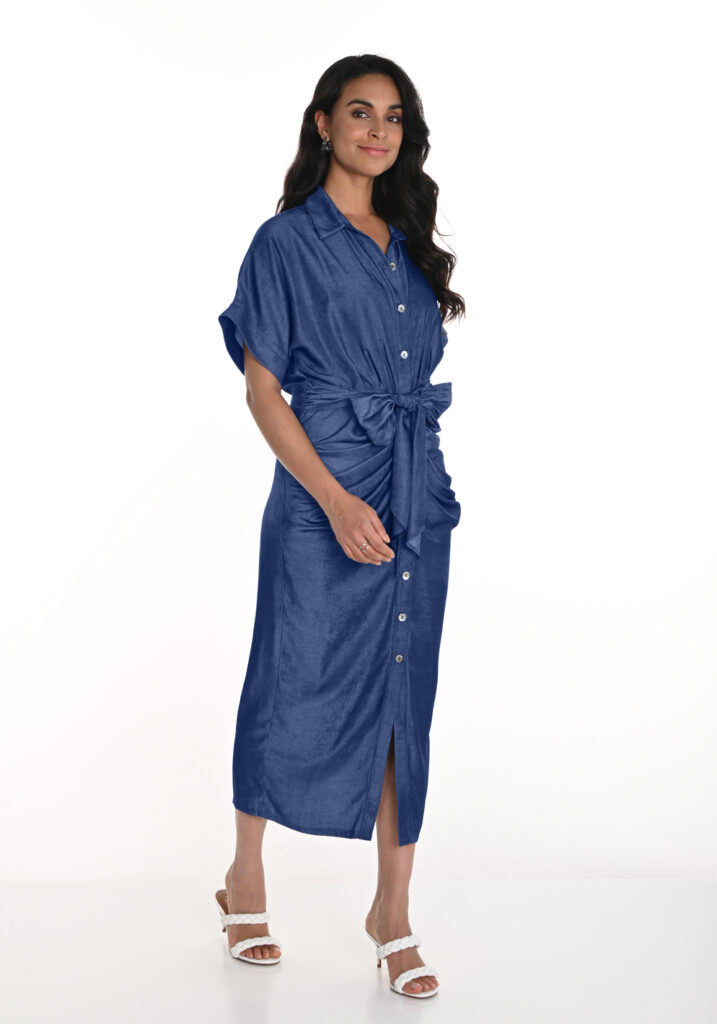 Frank Lyman 256429 Blue Shirt Dress