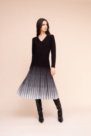 Alison Sheri A48391 Black/White Knit Dress