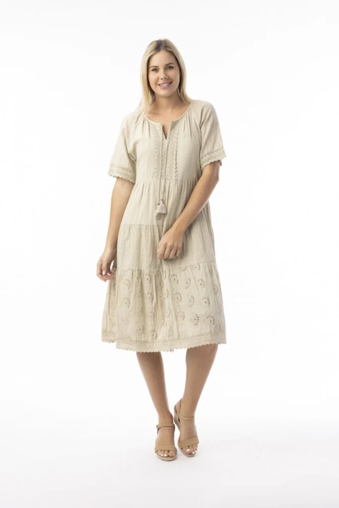 Orientique 40240 Sand Embroidered Essential Layered