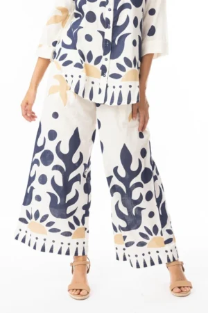 Orientique 4658 Multi Print Nazca Organic Cotton Trousers