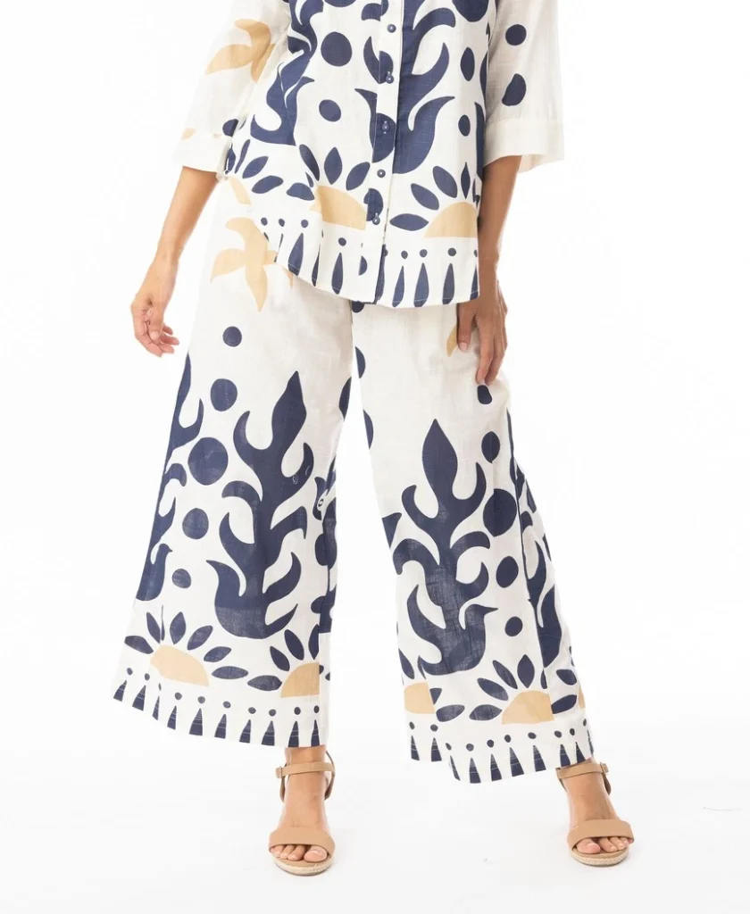 Orientique 4658 Multi Print Nazca Organic Cotton Trousers