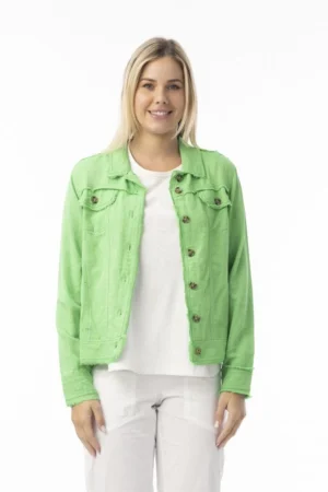 Orientique 62770 Parakeet Essentials Linen Mix Jacket