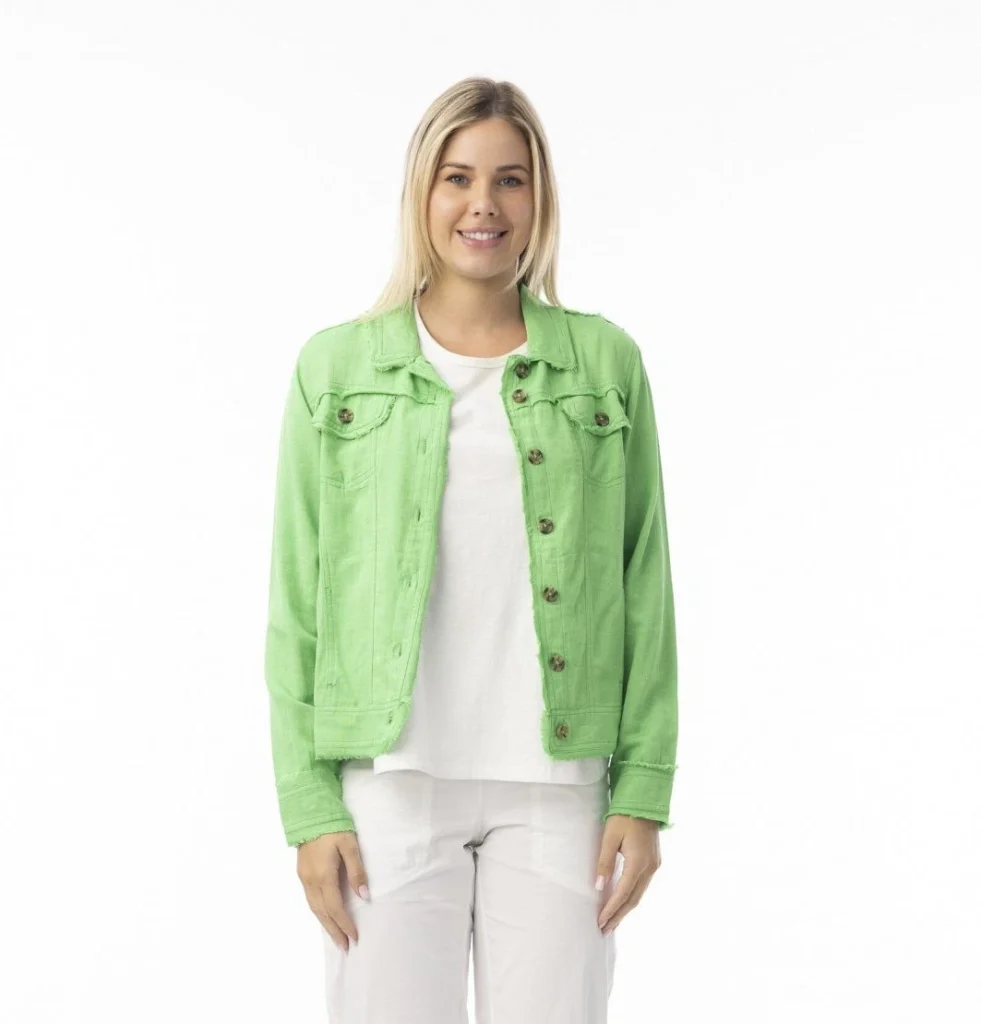 Orientique 62770 Parakeet Essentials Linen Mix Jacket