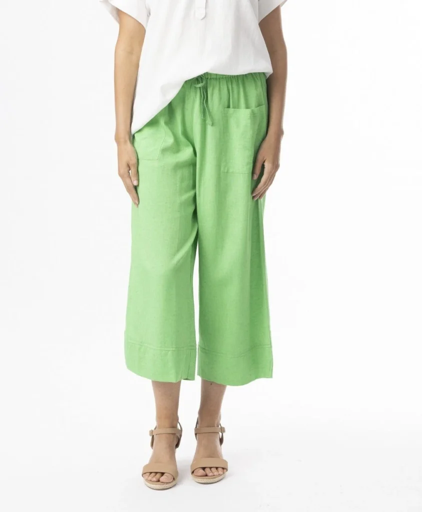 Orientique 6697 Parakeet Essentials Linen Mix Trousers