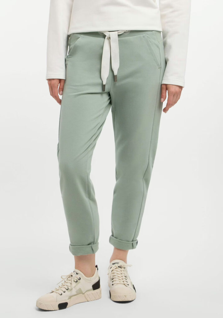 Elbsand 70115 Silt Green Straight Leg Pull-On Trousers