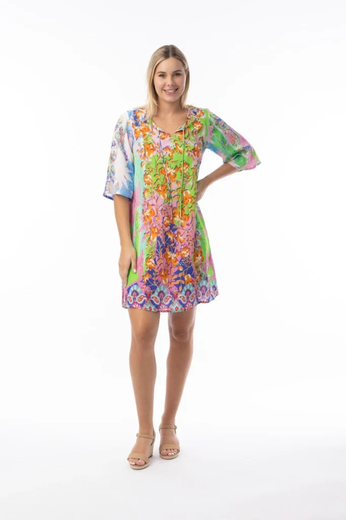 Orientique 71603 Multi Floral Digital Dress Tie