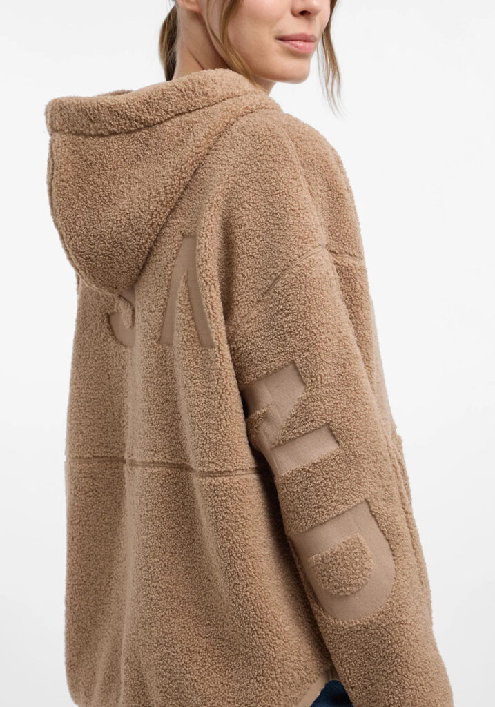 Elbsand 70931 Warm Beige Relaxed Fit Fleece Hoodie