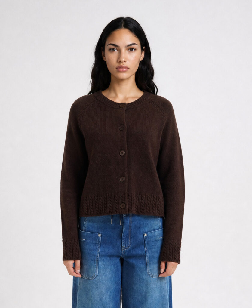 Smith & Soul 0926-0953 Dark Chocolate Relaxed Fit Cardigan