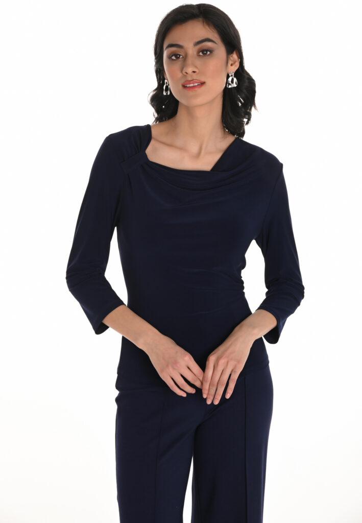 Frank Lyman 253046 Midnight Boat Neck Top