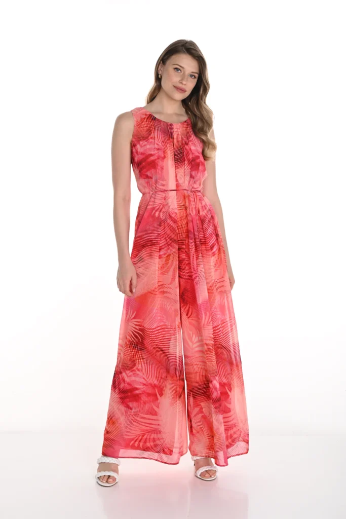 Frank Lyman 256356 Fuchsia/Orange Oversized Jumpsuit