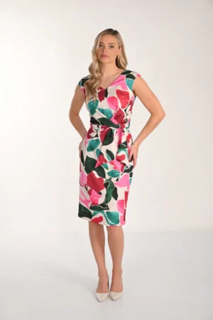 Frank Lyman 266394 Pink/Ocean Green Sleeveless Dress