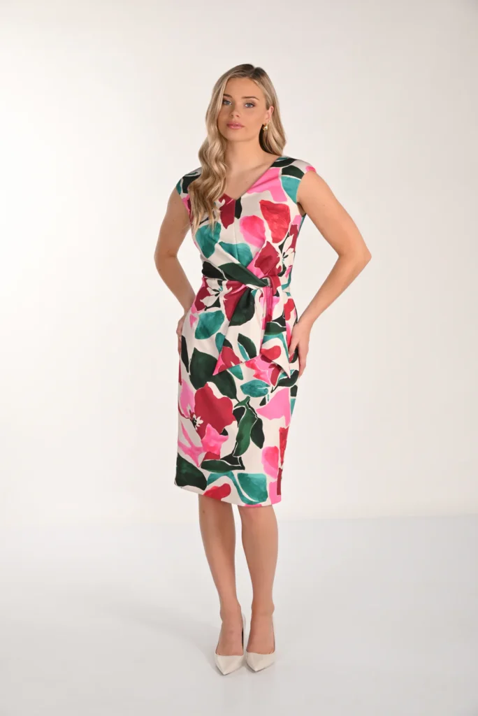 Frank Lyman 266394 Pink/Ocean Green Sleeveless Dress