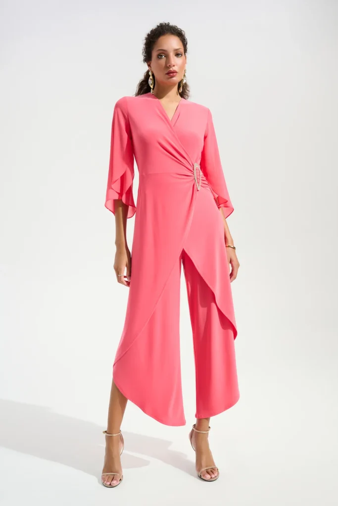 Joseph Ribkoff 261783 Culotte Jumpsuit With Chiffon Sleeves