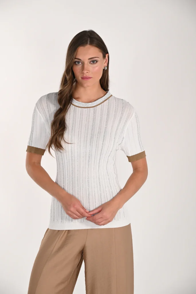 Frank Lyman 261638 Rhinestone Detail Knit Top