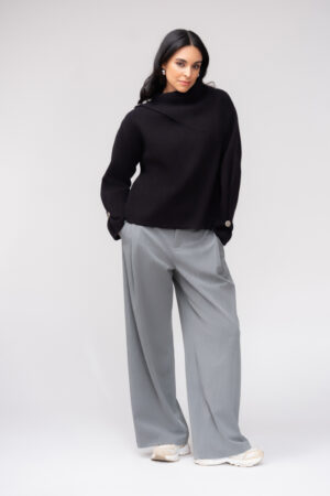 89b EW37125 black(sweater)+EW37132 silver grey(pants)