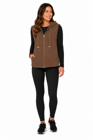 Orly 262126 Pecan Hooded Vest With Pockets