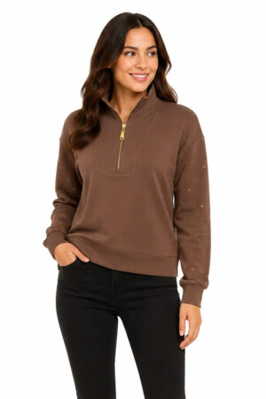 Orly 262128 Peacan Gold Stud Detail Pullover