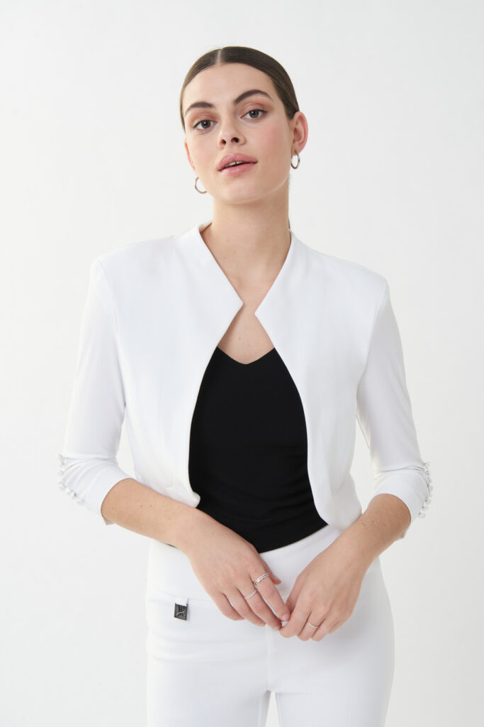 Joseph Ribkoff 213707 White 3/4 Sleeve Classic Bolero