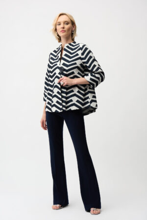 Joseph Ribkoff 261097 Geometric Jacquard Trapeze Jacket (5)