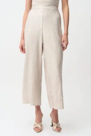 Joseph Ribkoff 261161 Pleated Satin Pull On Culotte Trousers (5)