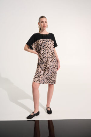 Joseph Ribkoff 262610 Silky Knit Animal Print Straight Dress