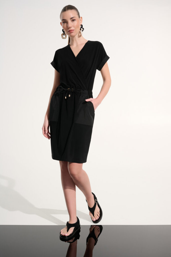 Joseph Ribkoff 262630 Silky Knit And Memory Straight Wrap Dress