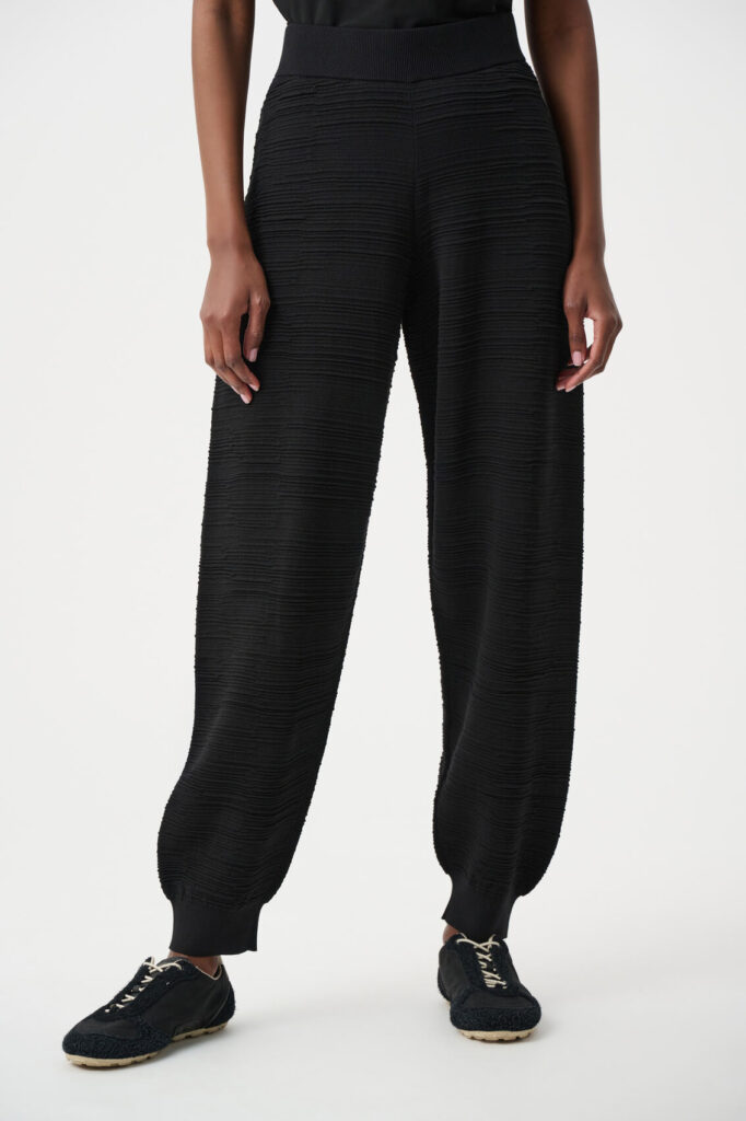 Joseph Ribkoff 263632 Black Sweater Knit Pull-On Jogger Trousers